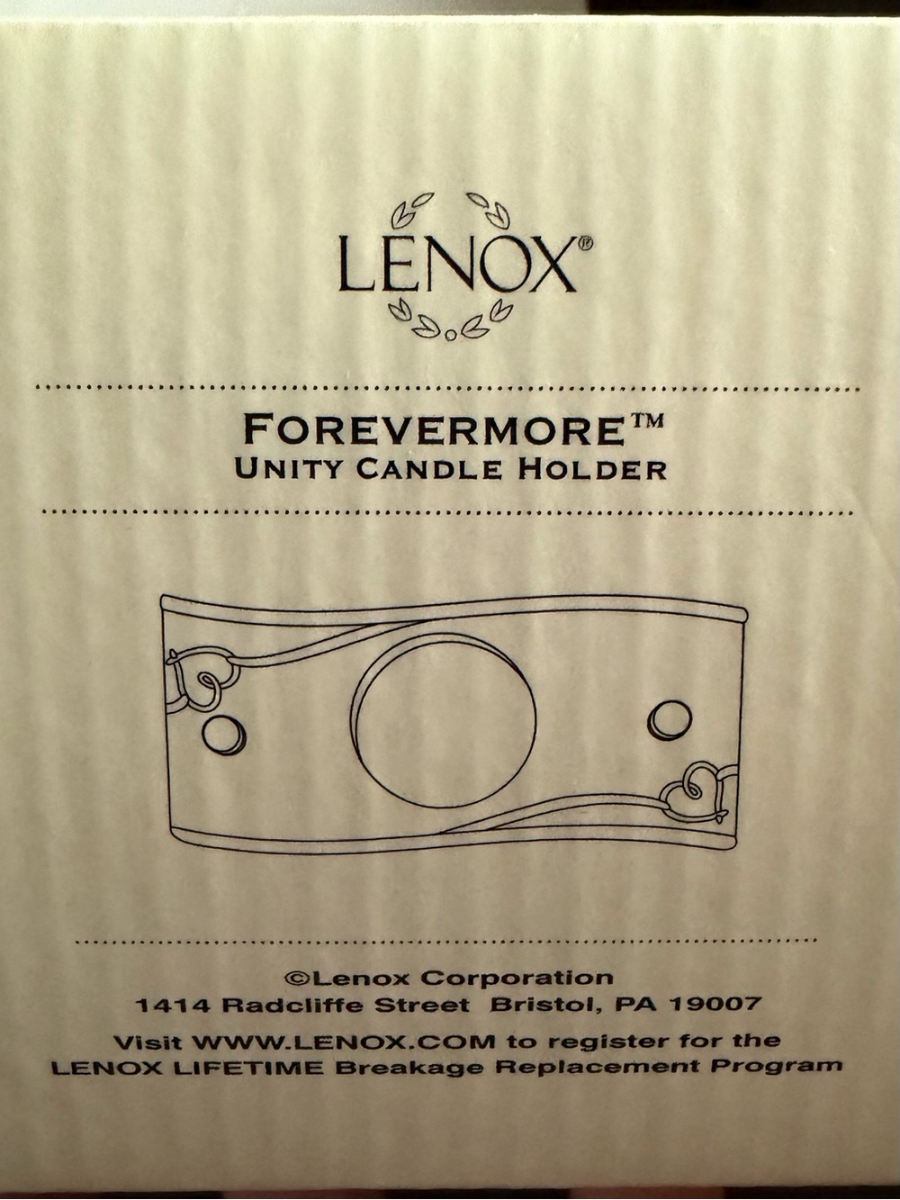 Lenox Ivory Ceramic Candle Holders with Heart Motif
